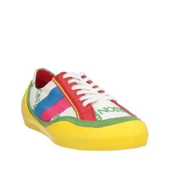 JW Anderson LaceUp Bubble Sneaker Suede Yellow-Canvas, New, Size 39